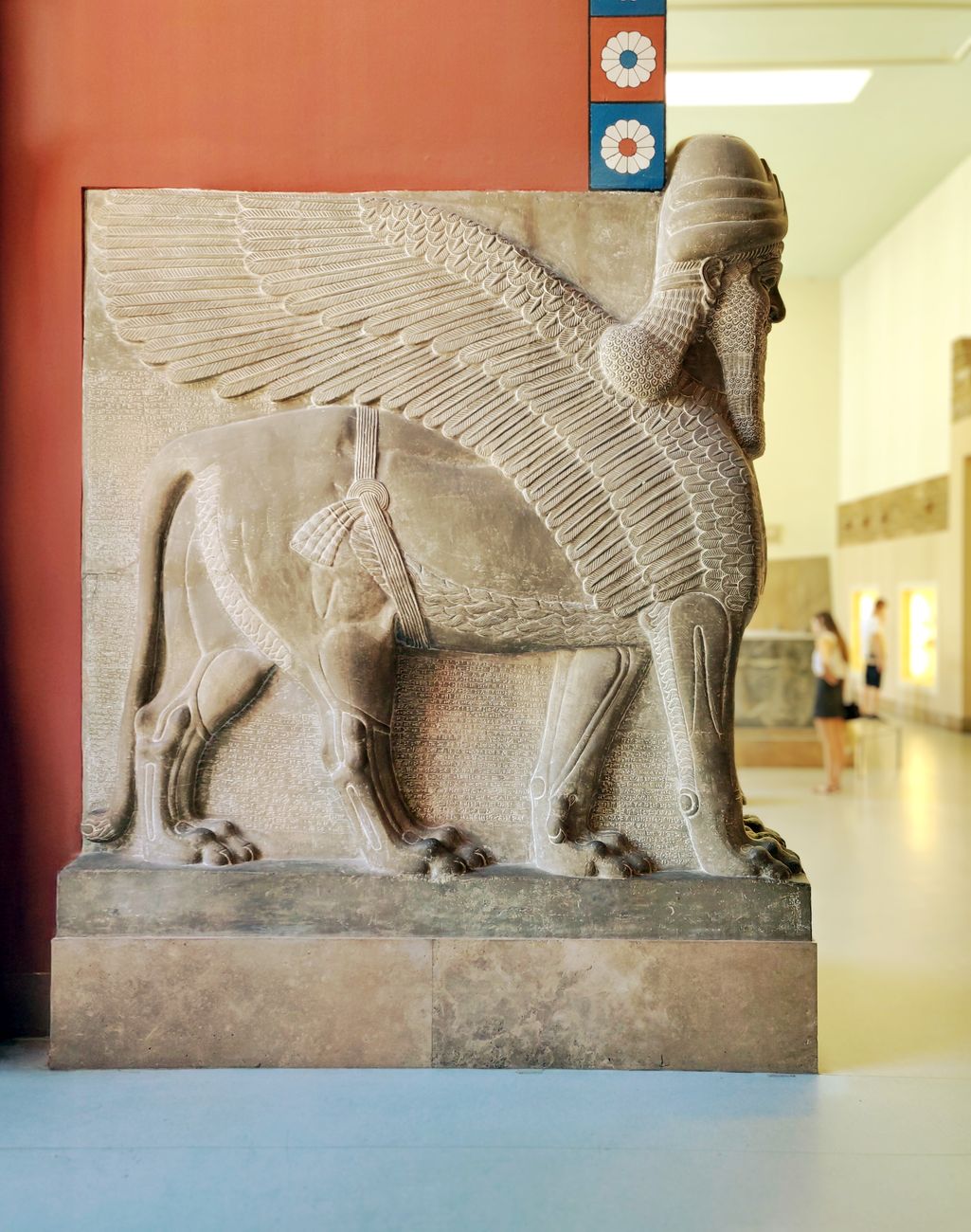 ancient winged bull sculpture in berlin museum